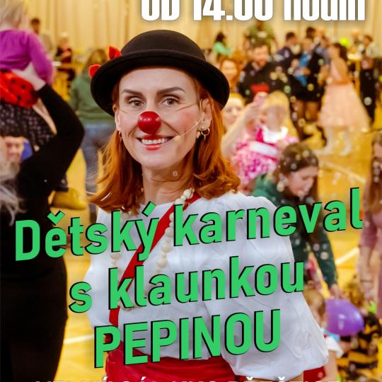 Dětský maškarní karneval s klaunkou Pepinou