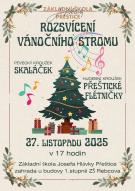 Rozsvícení vánočního stromu ZŠ Přeštice