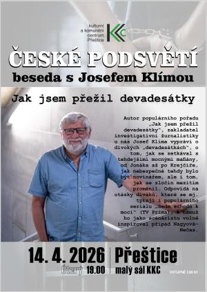 Josef Klíma během besedy